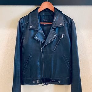 Black genuine Leather Victoria’s Secret jacket